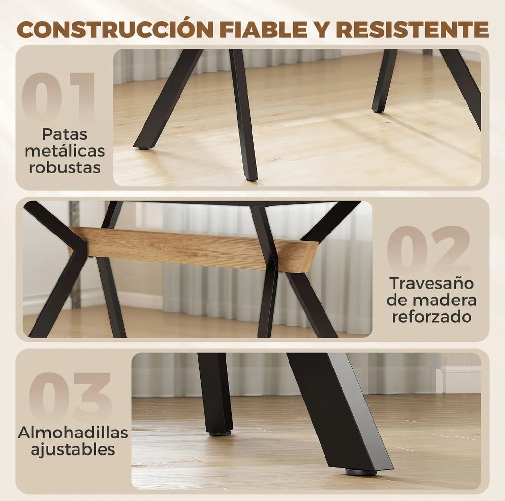 Mesa Comedor Extensible 130-170 cm Roble y Negro | MooM Decó