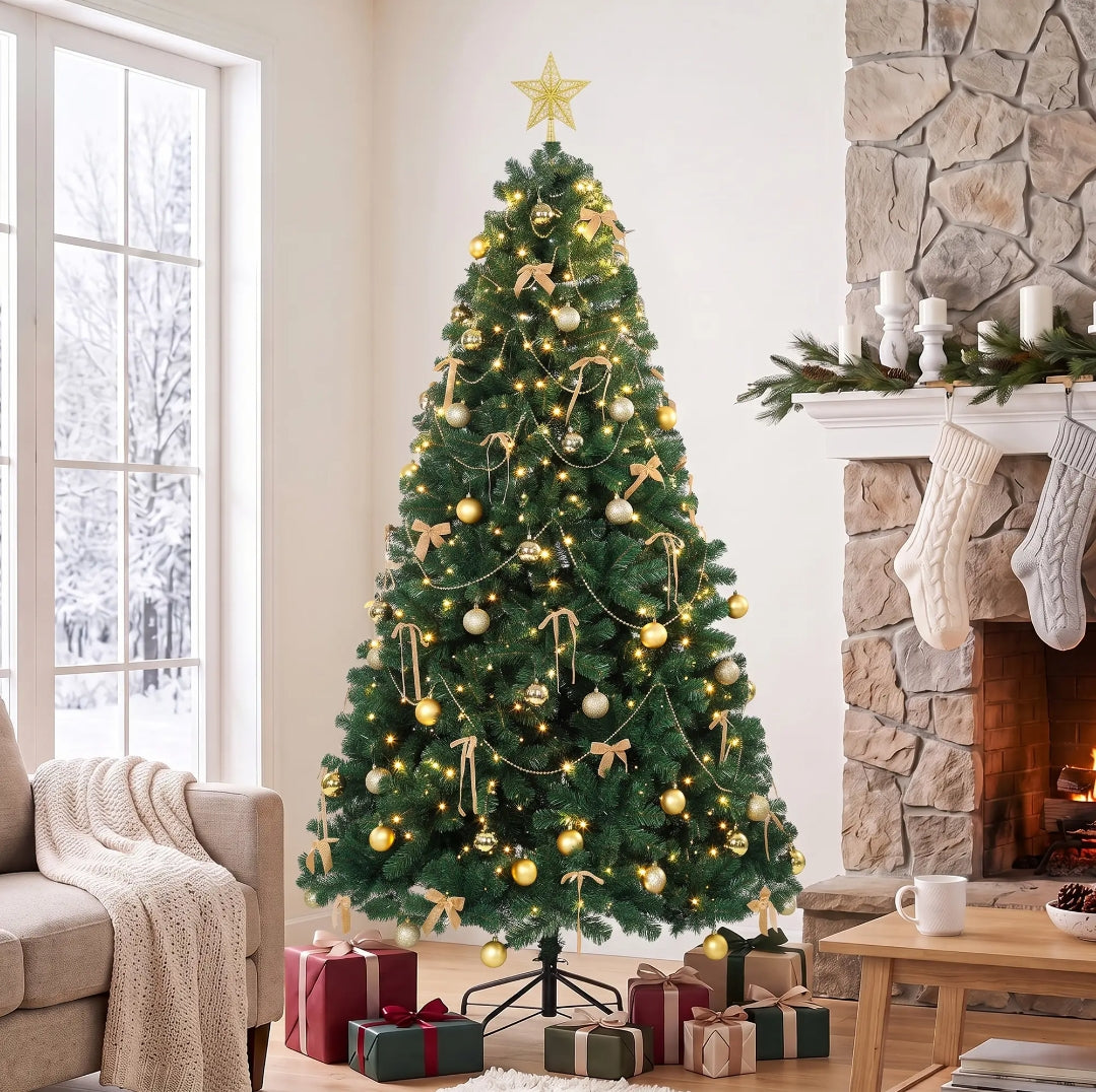 Árbol de Navidad 230 cm con Luces LED y Adornos | MooM Decó