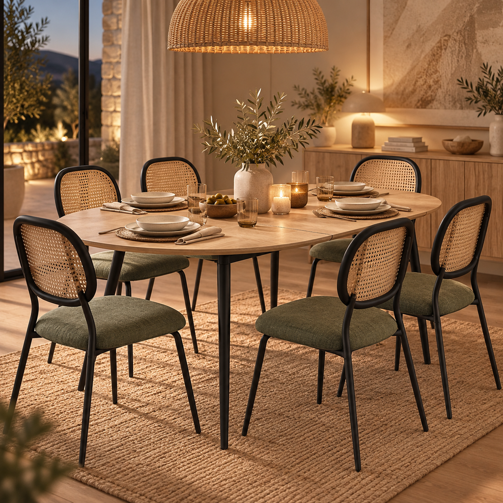 Mesa de Comedor Extensible Ovalada 120-160 cm Roble | MooM Decó