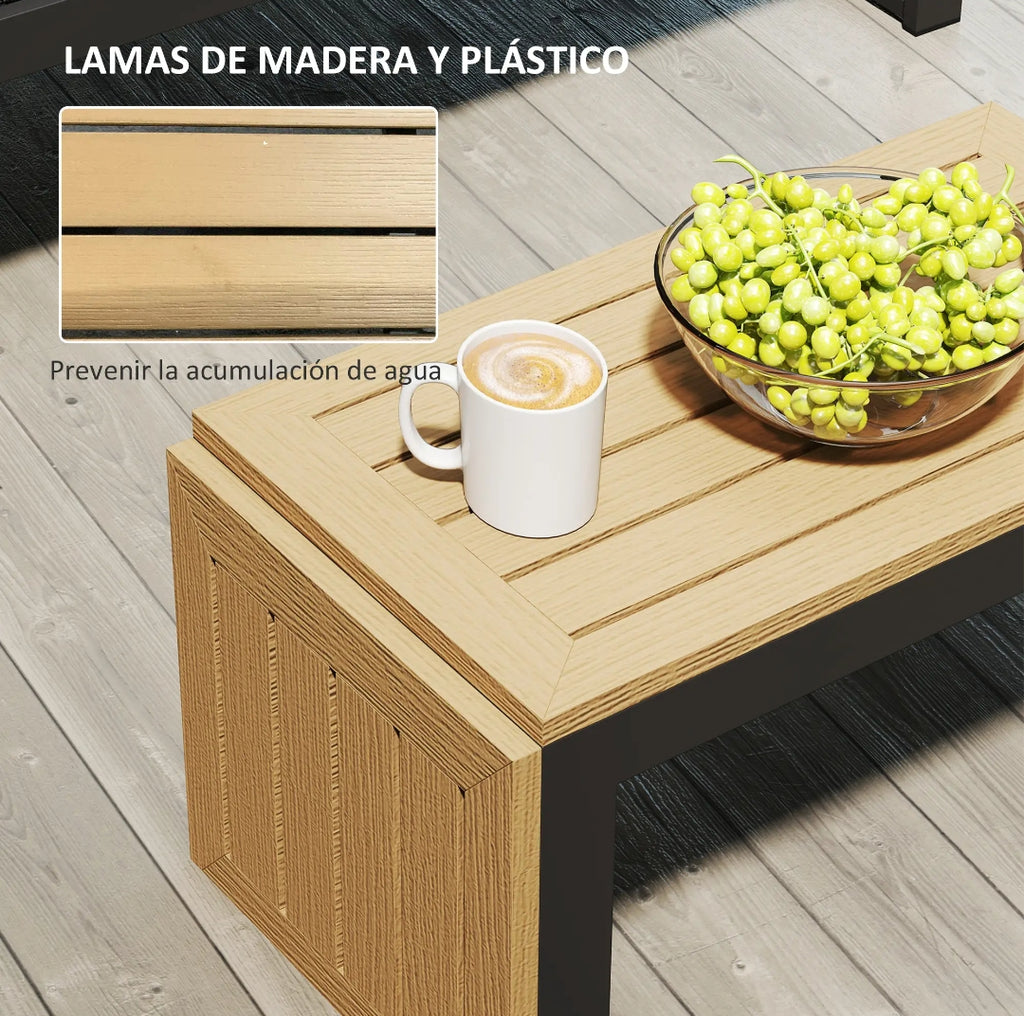 Sofa rinconera Exterior múltiposición más mesa