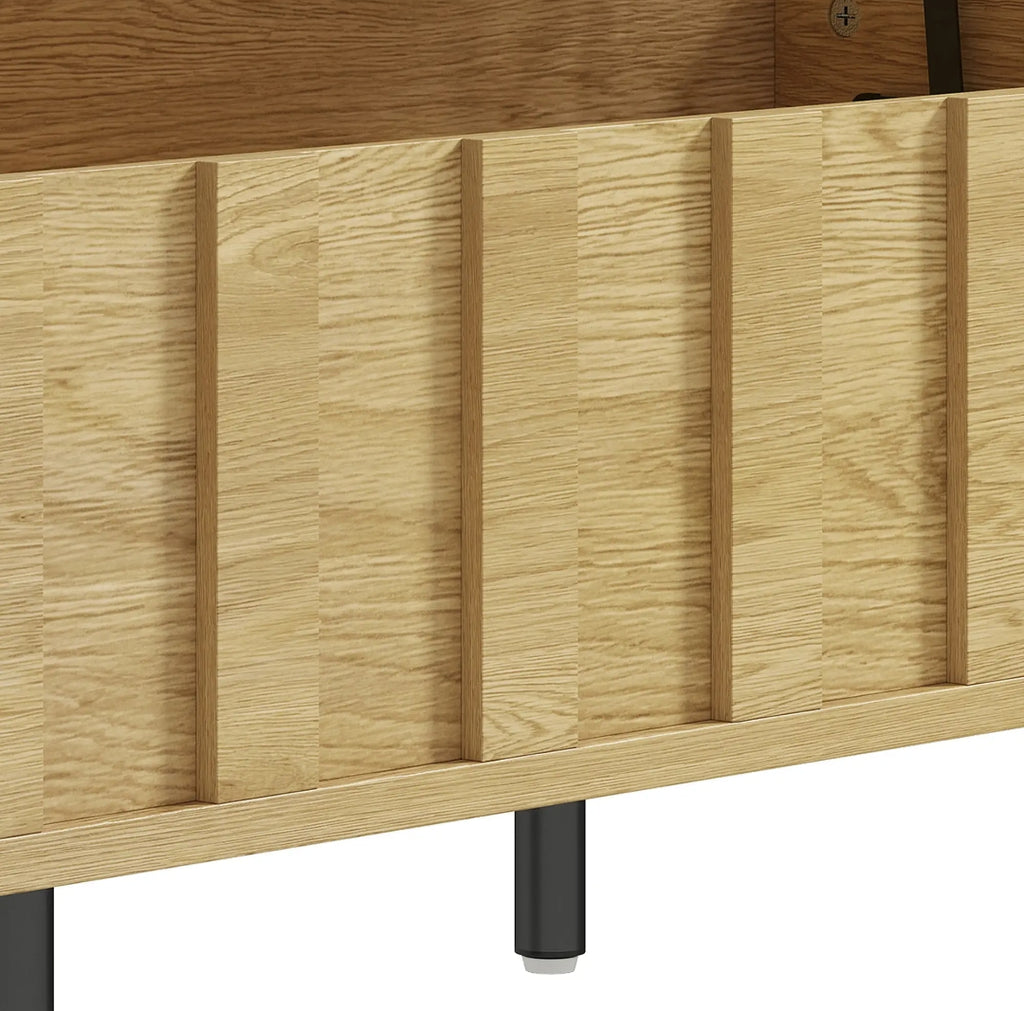 Mesa de Centro Elevable 110 cm Roble Acanalada | MooM Decó