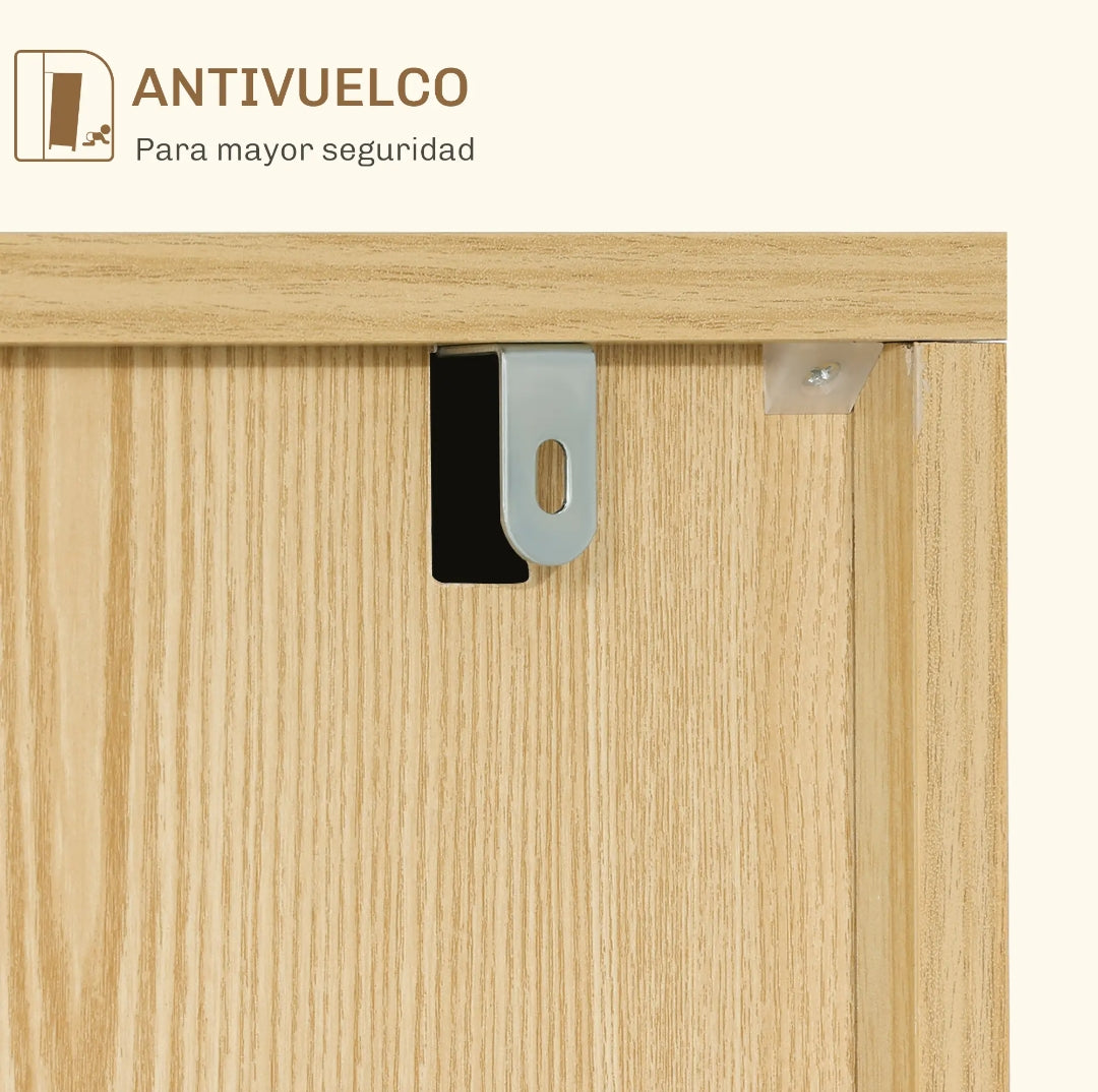 Aparador Buffet Blanco y Madera con 3 Puertas | MooM Decó