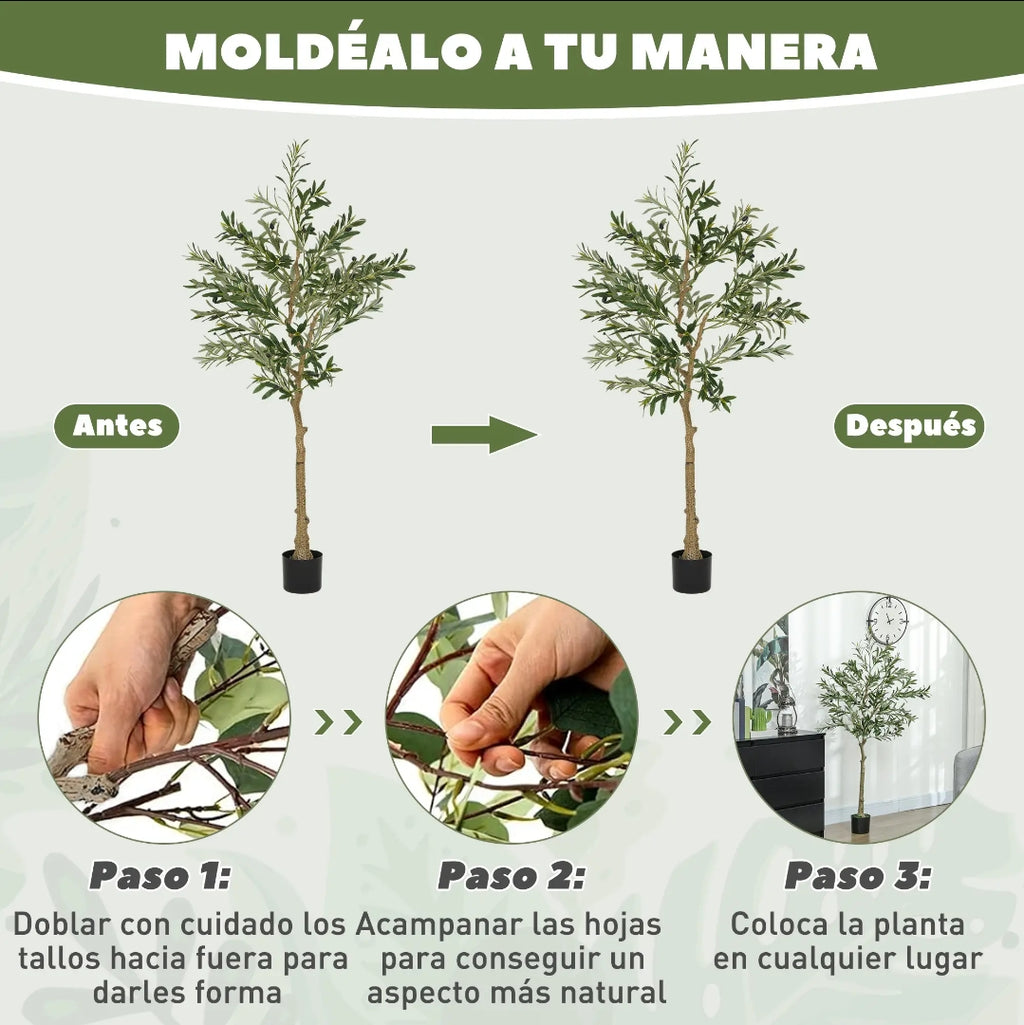 Olivo Artificial Realista de 150 cm con Maceta | MooM Decó