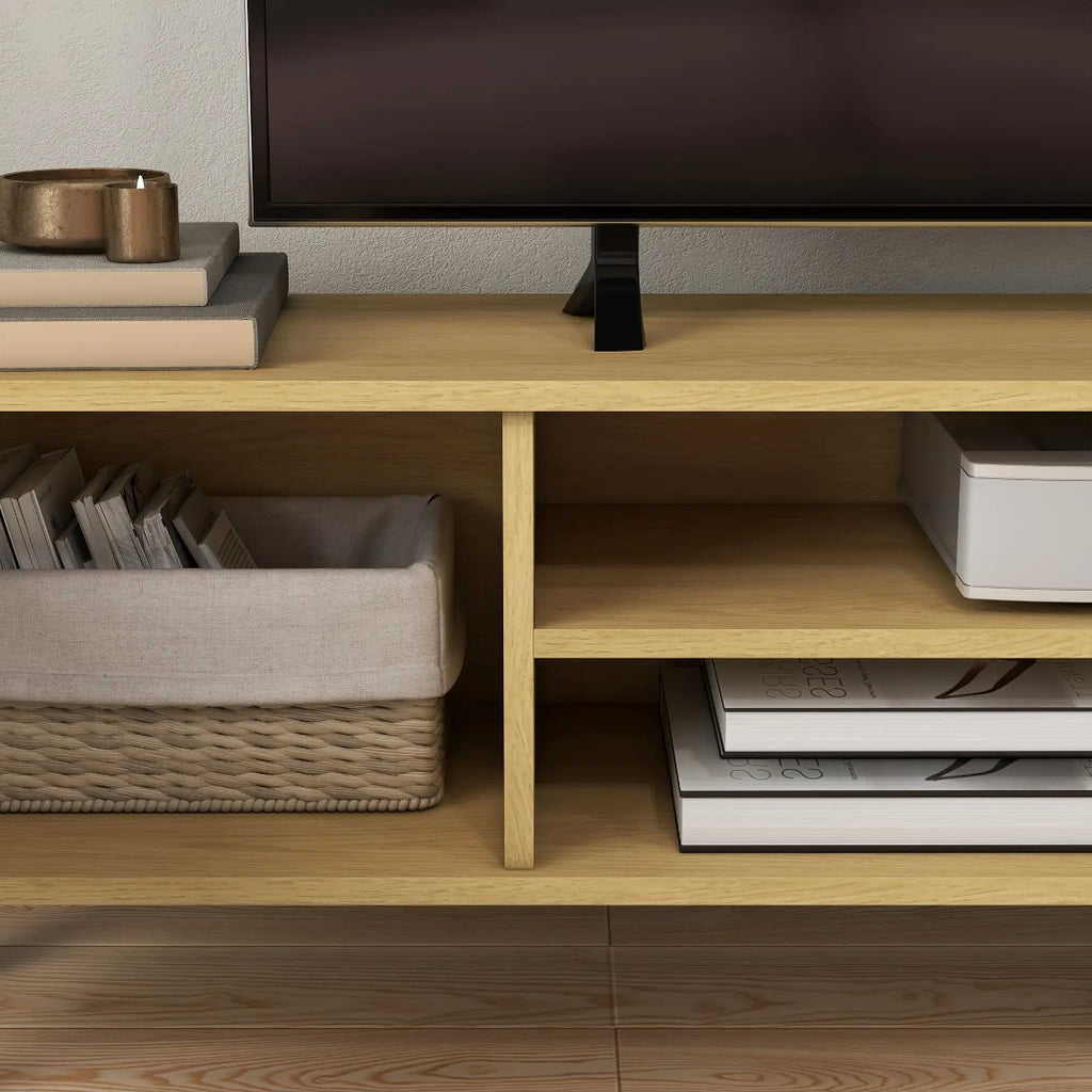 Mueble TV 150 cm Roble y Blanco para TV hasta 65" | MooM Decó