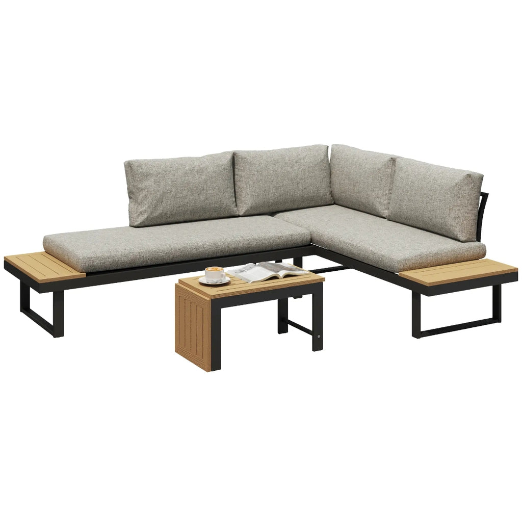 Sofa rinconera Exterior múltiposición más mesa