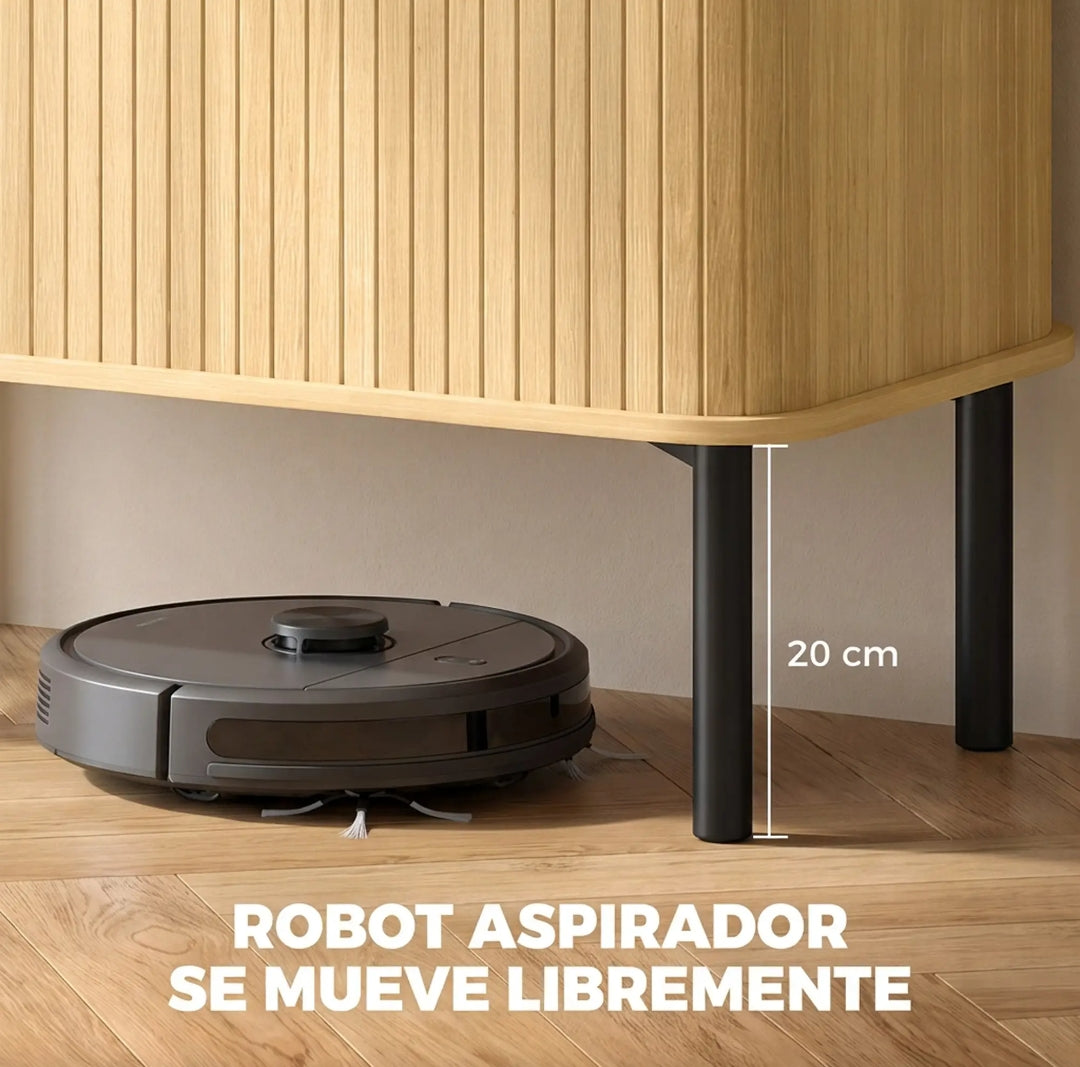 Zapatero Roble con Puertas Correderas para 15 Pares | MooM Decó