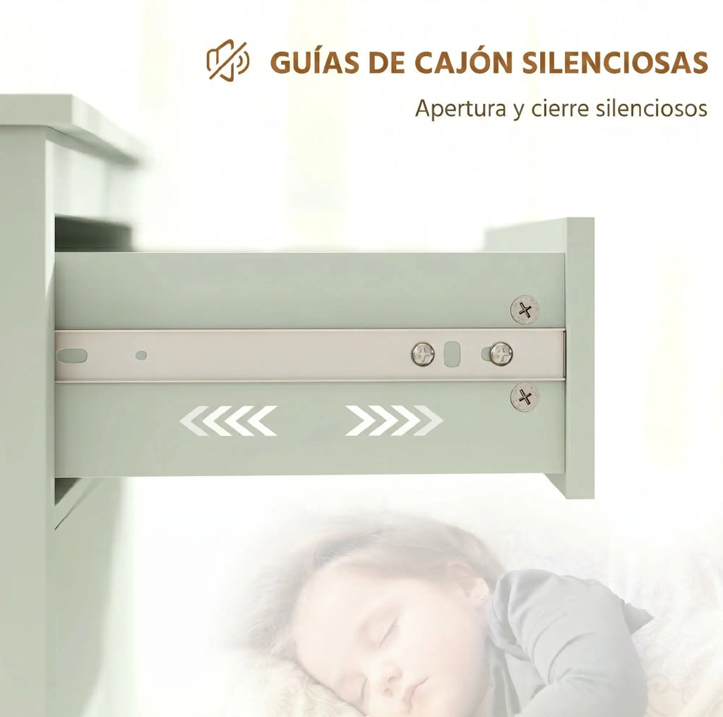 Aparador con Cajón y Armario de Almacenamiento Estante Ajustable 80x40x90 cm Verde y Roble
