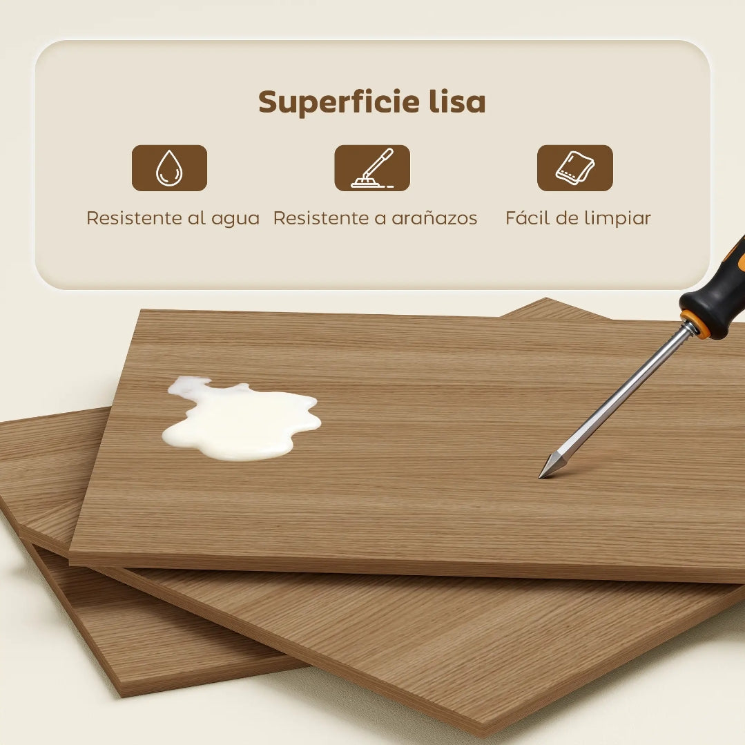 Escritorio Plegable con Estantería 105 cm Natural | MooM Decó