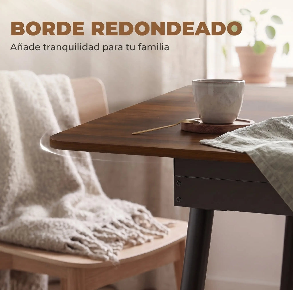 Mesa de Comedor Extensible 130-160 cm Nogal 4-6 Personas | MooM Decó