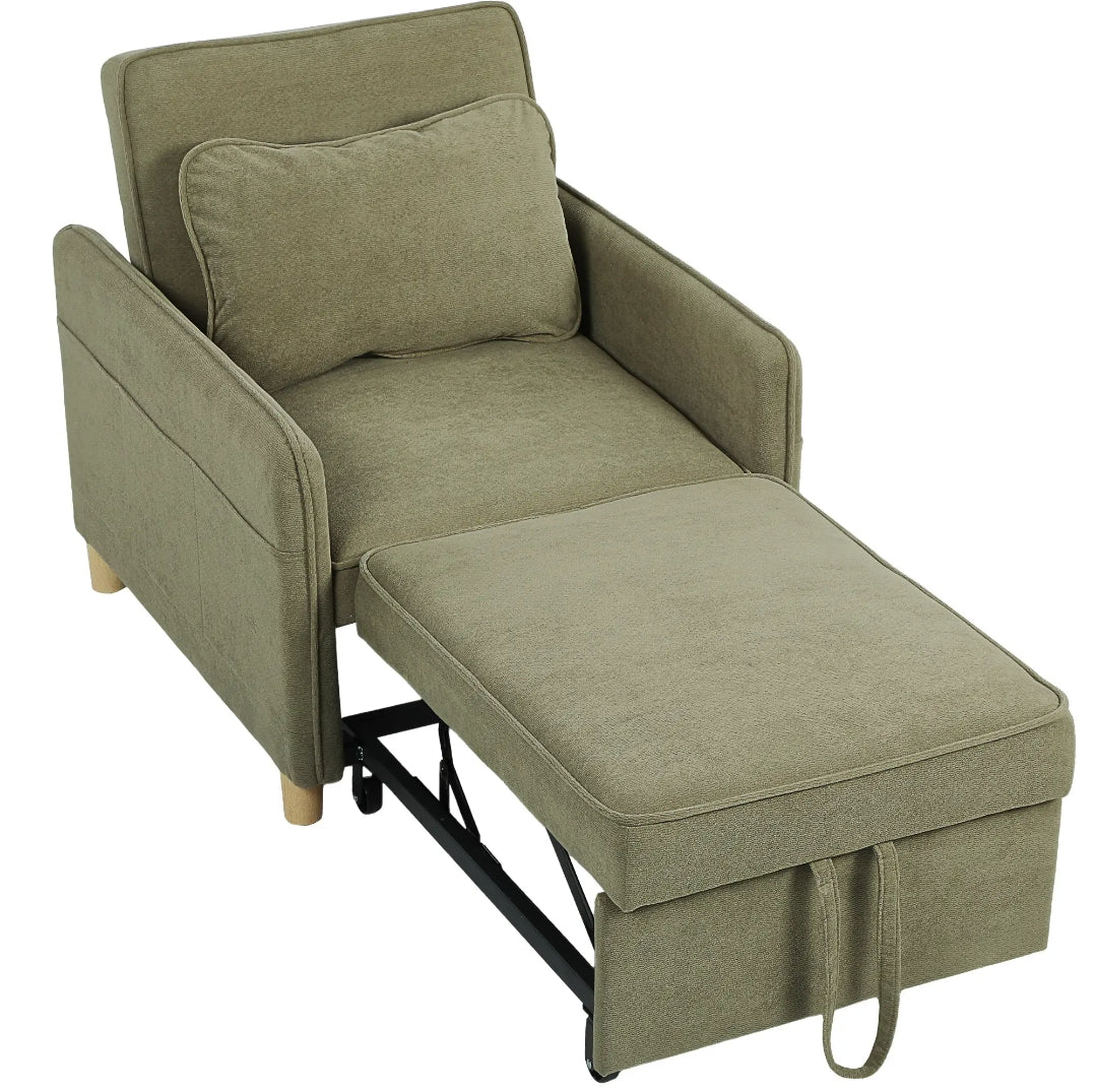 Sillón Cama Individual 3 en 1 Verde Oscuro 180 cm | MooM Decó