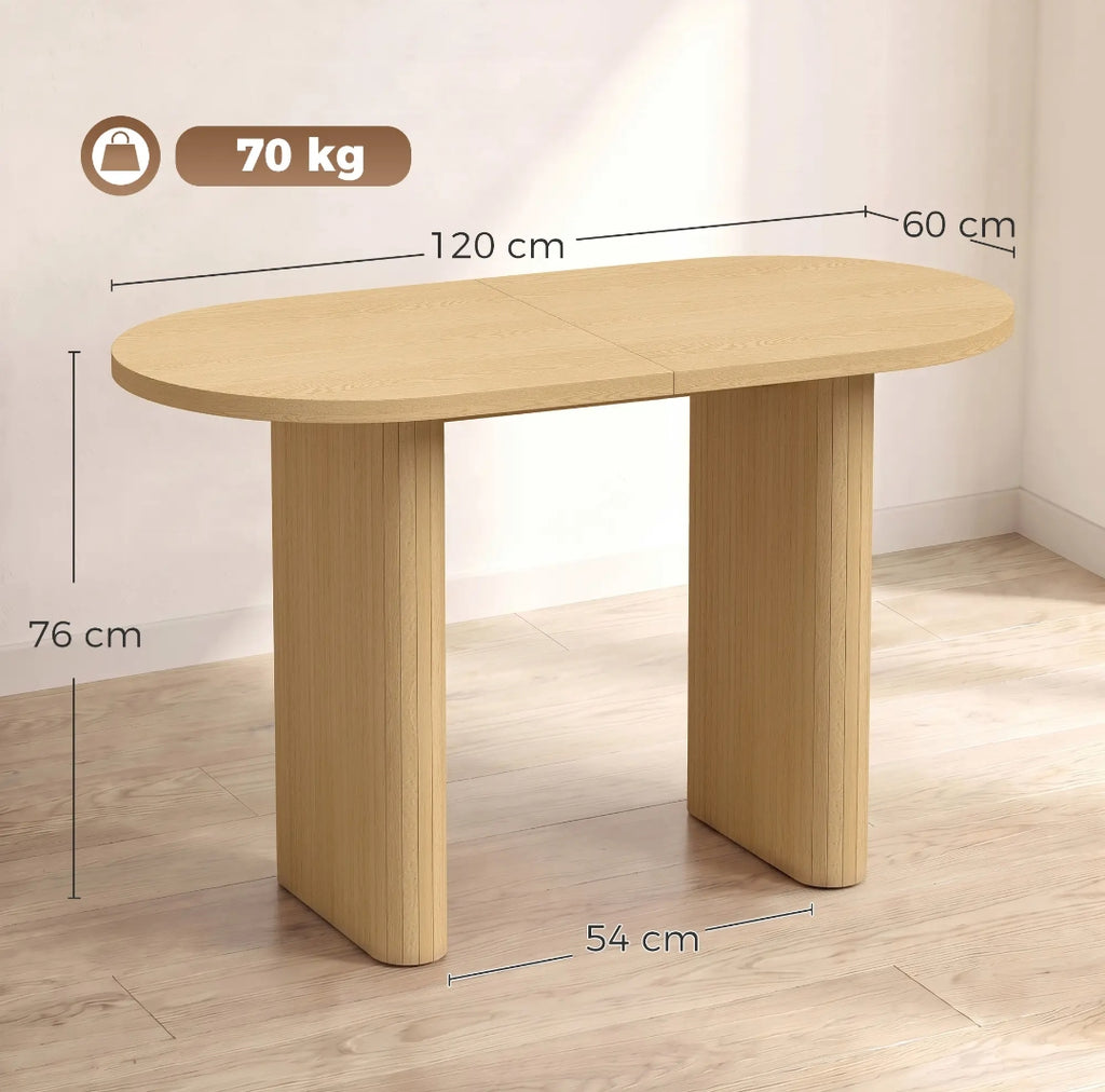 Mesa de Comedor Ovalada Roble 120 cm para 4 | MooM Decó