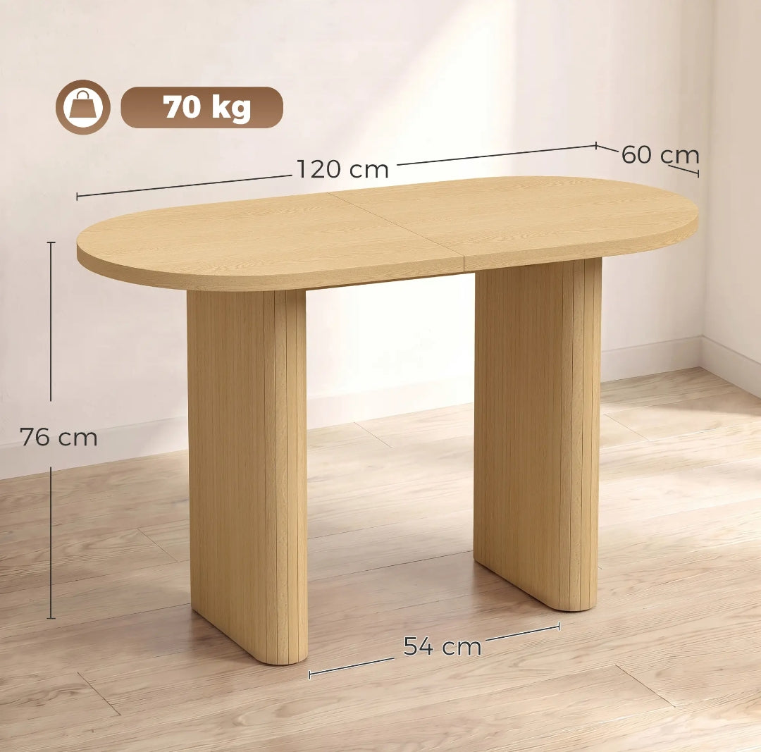 Mesa de Comedor Ovalada Roble 120 cm para 4 | MooM Decó