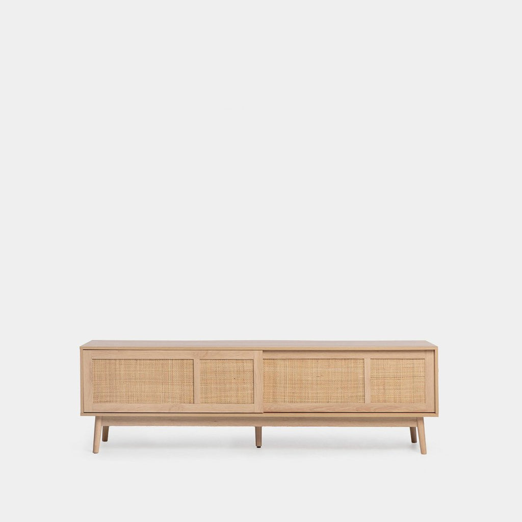 Mueble TV 180 cm de Madera y Ratán Natural | MooM Decó