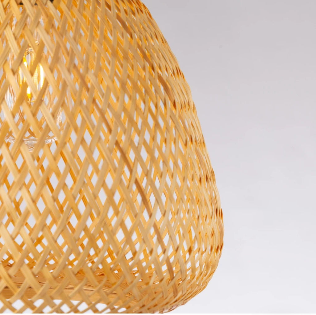 Lámpara Colgante Albacete de Ratán Natural Ø31 cm – Estilo Boho Mediterráneo | MooM Decó