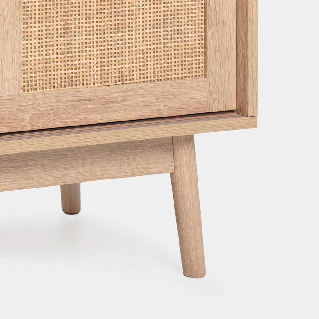 Mueble TV 180 cm de Madera y Ratán Natural | MooM Decó
