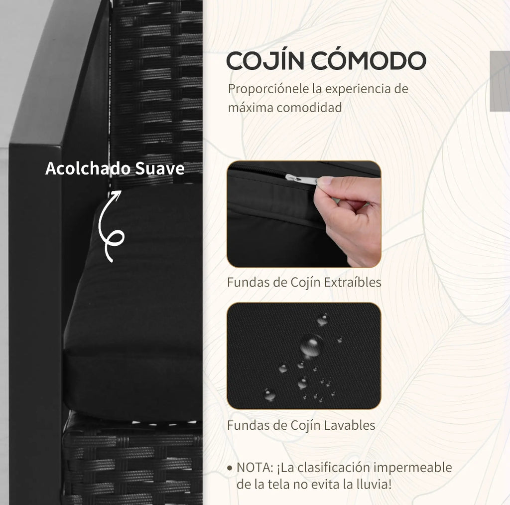 OFERTA HOY Conjunto terraza ratán