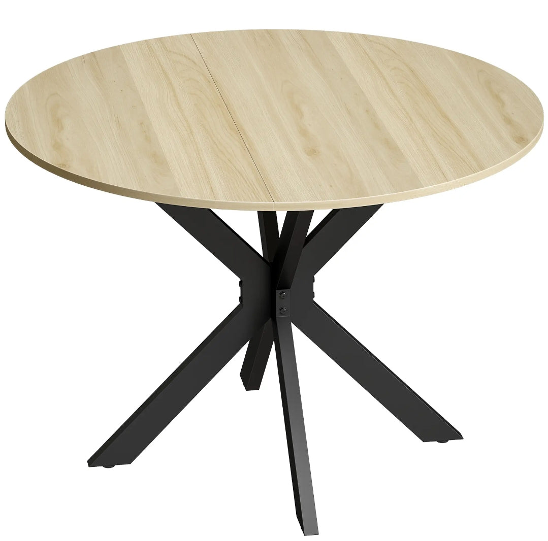 Mesa de Comedor Redonda Plegable Ø110 cm para 2-6 Personas | MooM Decó