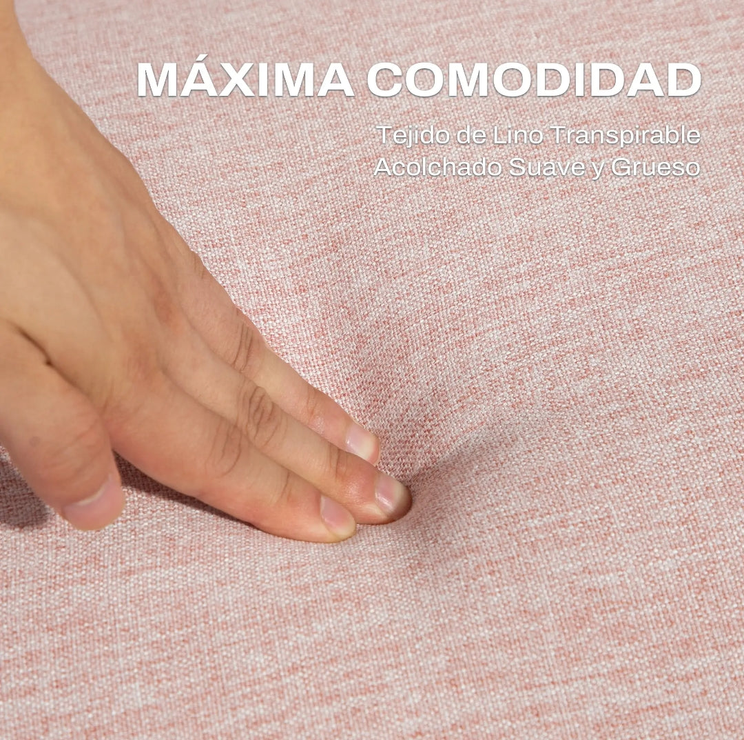 Sofá Cama Convertible de 3 Plazas con Respaldos Reclinables múltiposición y Patas de Madera Estilo Nórdico