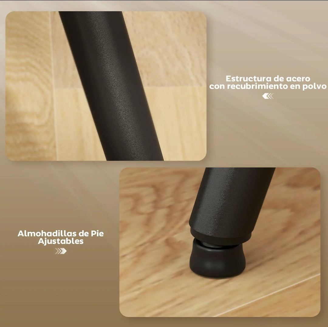 Pack de 4 Sillas de Comedor Tapizadas en Terciopelo Crema | MooM Decó
