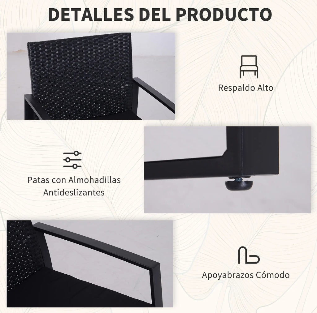 OFERTA HOY Conjunto terraza ratán