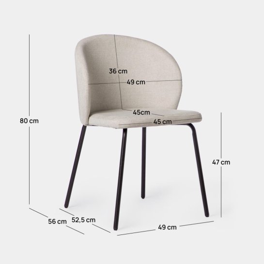Pack de Sillas de Comedor Tapizadas Beige | MooM Decó