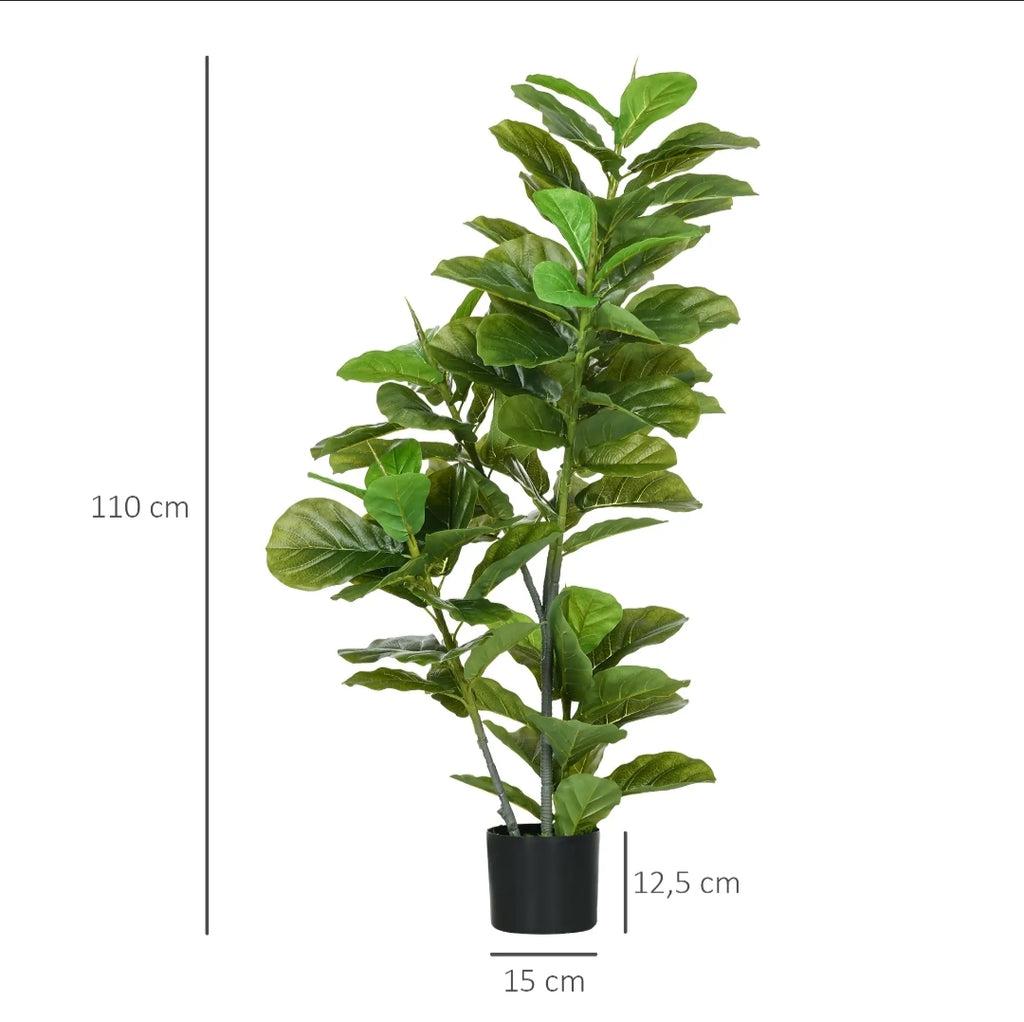 Plantas Artificiales Ficus 110 cm Pack de 2 con Maceta | Decoración Natural