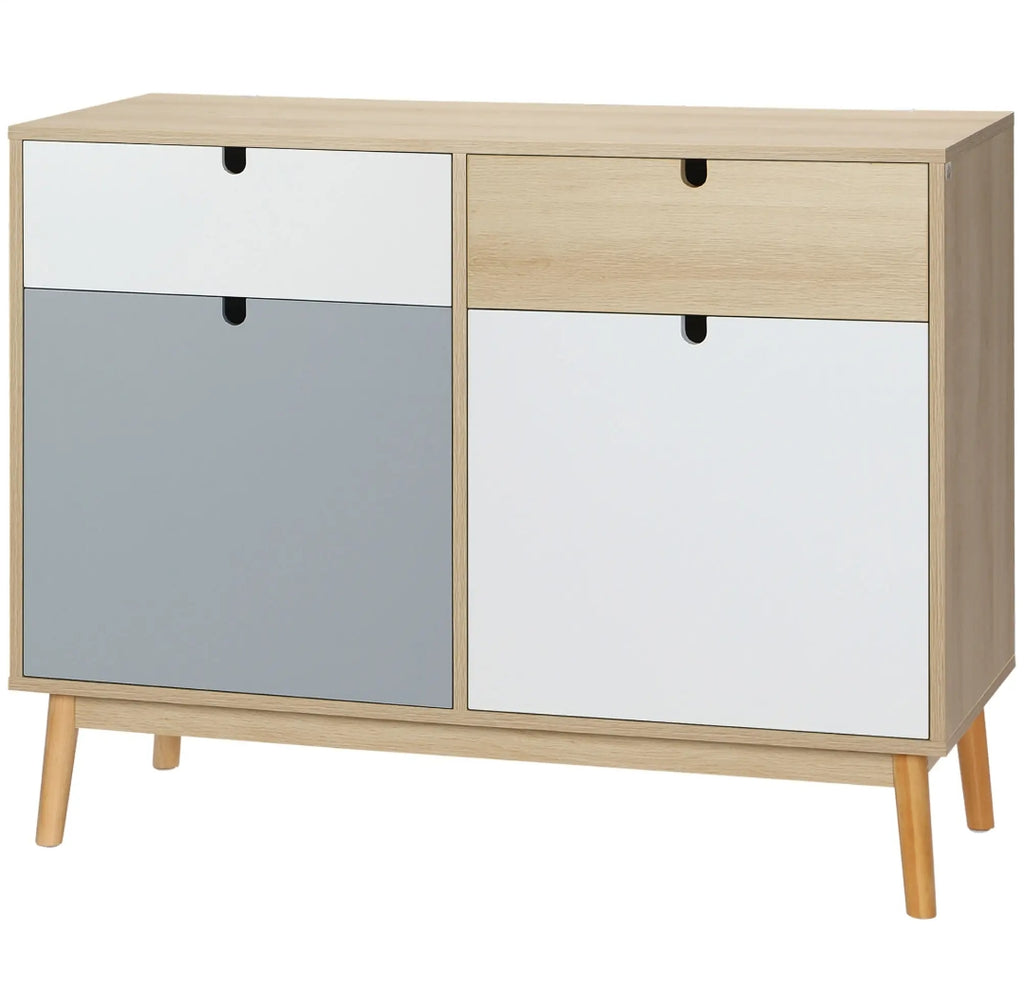 Aparador Nórdico 100 cm con 2 Puertas y 2 Cajones | MooM Decó