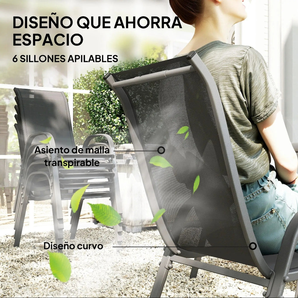 Conjunto mesa exterior y sillas CALPE