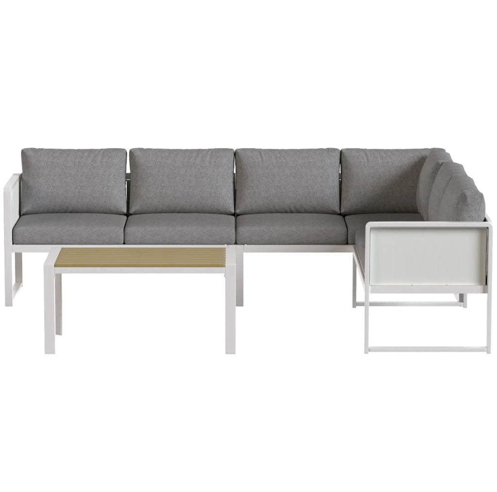 Conjunto de Jardín Modular para 6 Personas con Mesa WPC | MooM Decó
