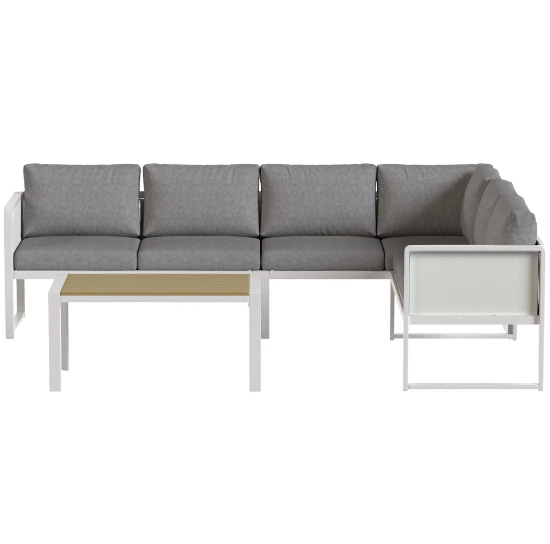 Conjunto de Jardín Modular para 6 Personas con Mesa WPC | MooM Decó