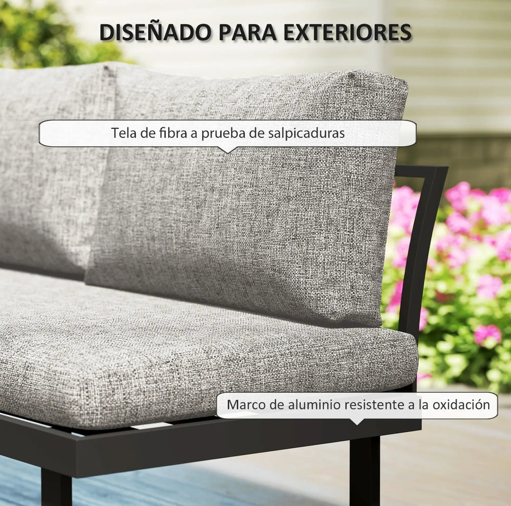 Sofa rinconera Exterior múltiposición más mesa