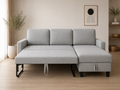 Sofá Cama Chaise Longue Reversible con Arcón Gris | MooM Decó