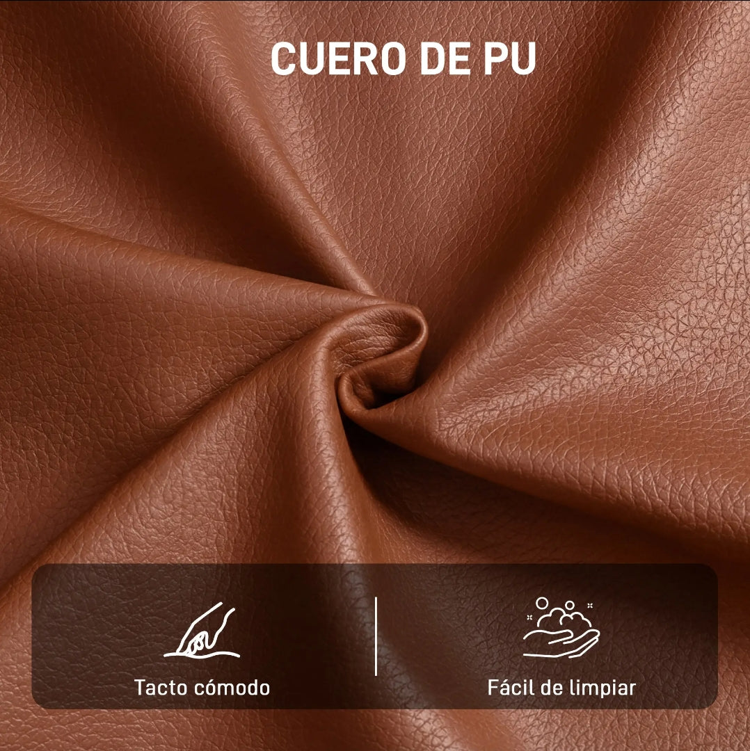Butaca Giratoria 360° Tapizada en PU Marrón | Sillón de Lectura | MooM Decó