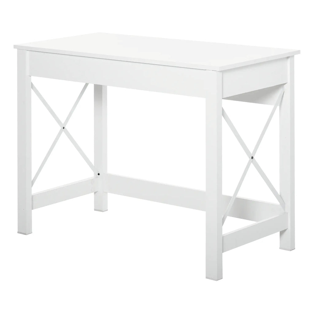 Escritorio Moderno Blanco 105 cm con Estructura Metálica | MooM Decó