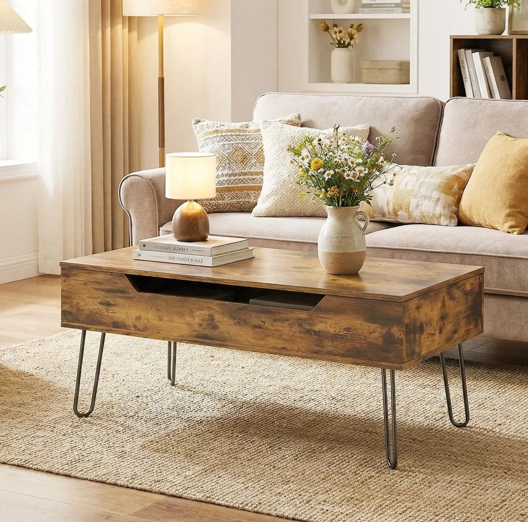 Mesa de Centro Elevable 95 cm con Almacenamiento | MooM Decó