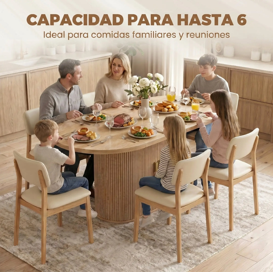 Mesa de Comedor con Armario Integrado Farmhouse 140 cm Roble | MooM Decó