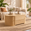 Mesa de Centro Elevable Roble 100 cm con Almacenaje | MooM Decó
