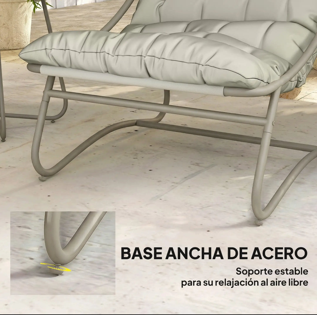 Conjunto Bistró de Jardín con 2 Sillas Lounge y Mesa | MooM Decó