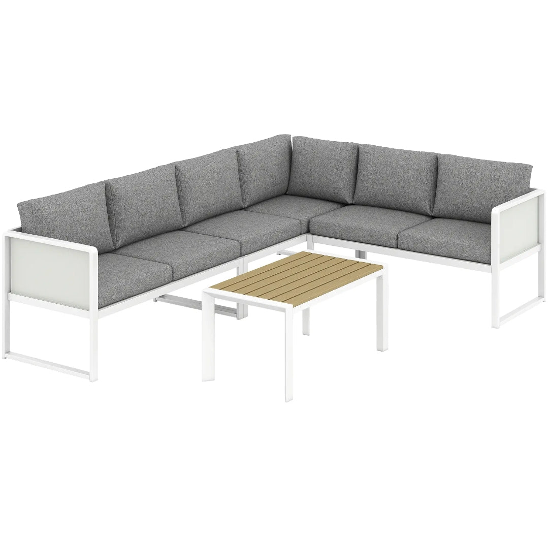 Conjunto de Jardín Modular para 6 Personas con Mesa WPC | MooM Decó