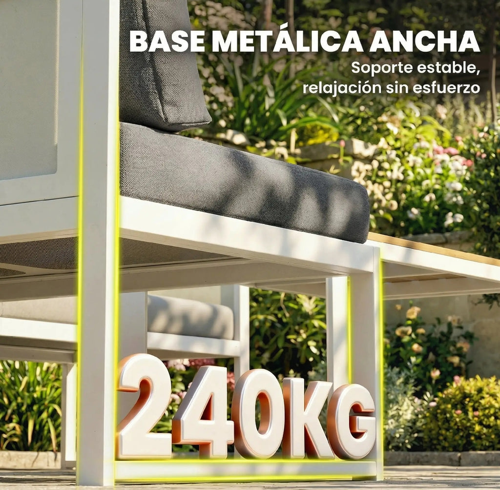 Conjunto de Jardín Modular para 6 Personas con Mesa WPC | MooM Decó