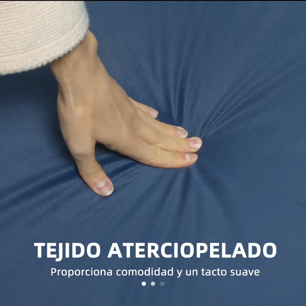 Sofá de 3 Plazas Terciopelo Azul Marino con Patas Doradas | MooM Decó
