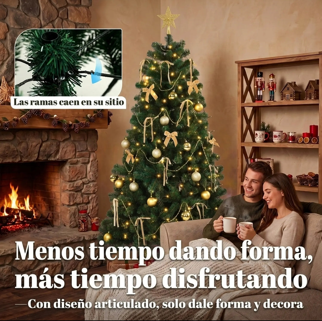 Árbol de Navidad 230 cm con Luces LED y Adornos | MooM Decó