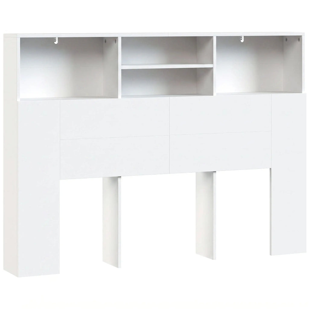Cabecero de Cama 140 cm Blanco con Almacenaje | MooM Decó