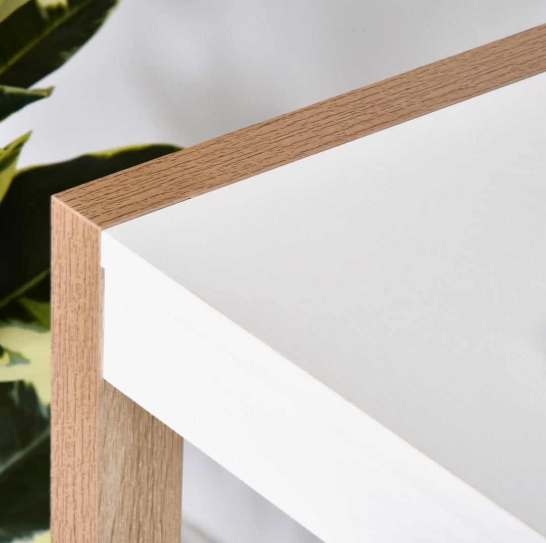 Escritorio Moderno Blanco con Cajón y Armario 112,5 cm | MooM Decó