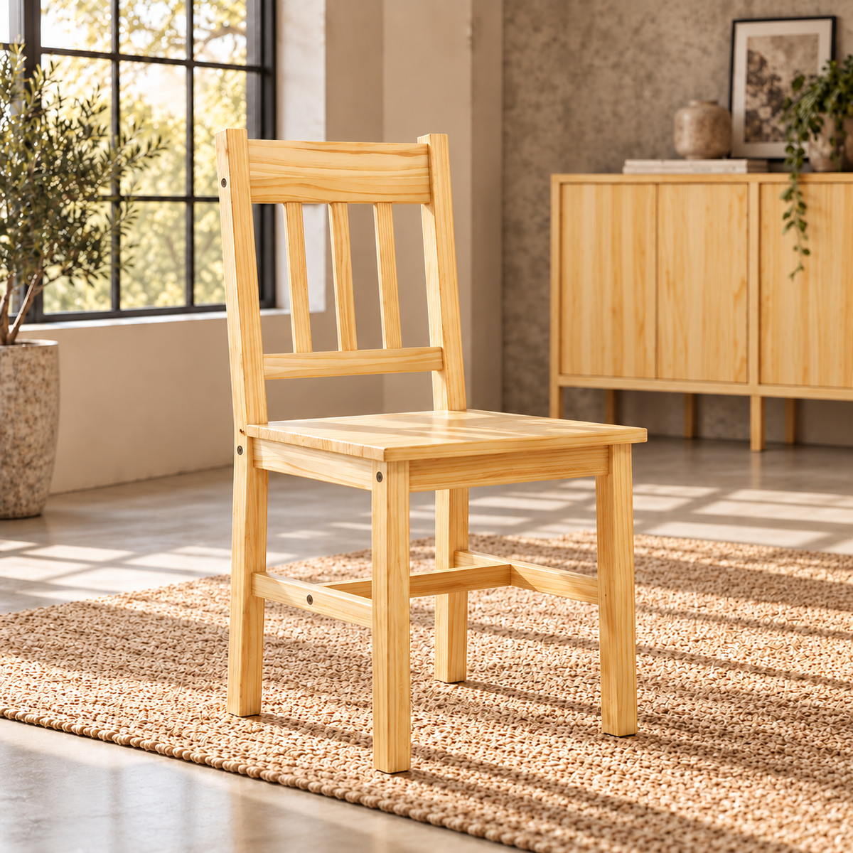 Pack 2 Sillas de Comedor Madera Maciza de Pino | MooM Decó