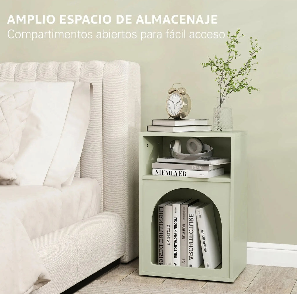 Pack 2 Mesitas de Noche Verde Claro con Arco | MooM Decó