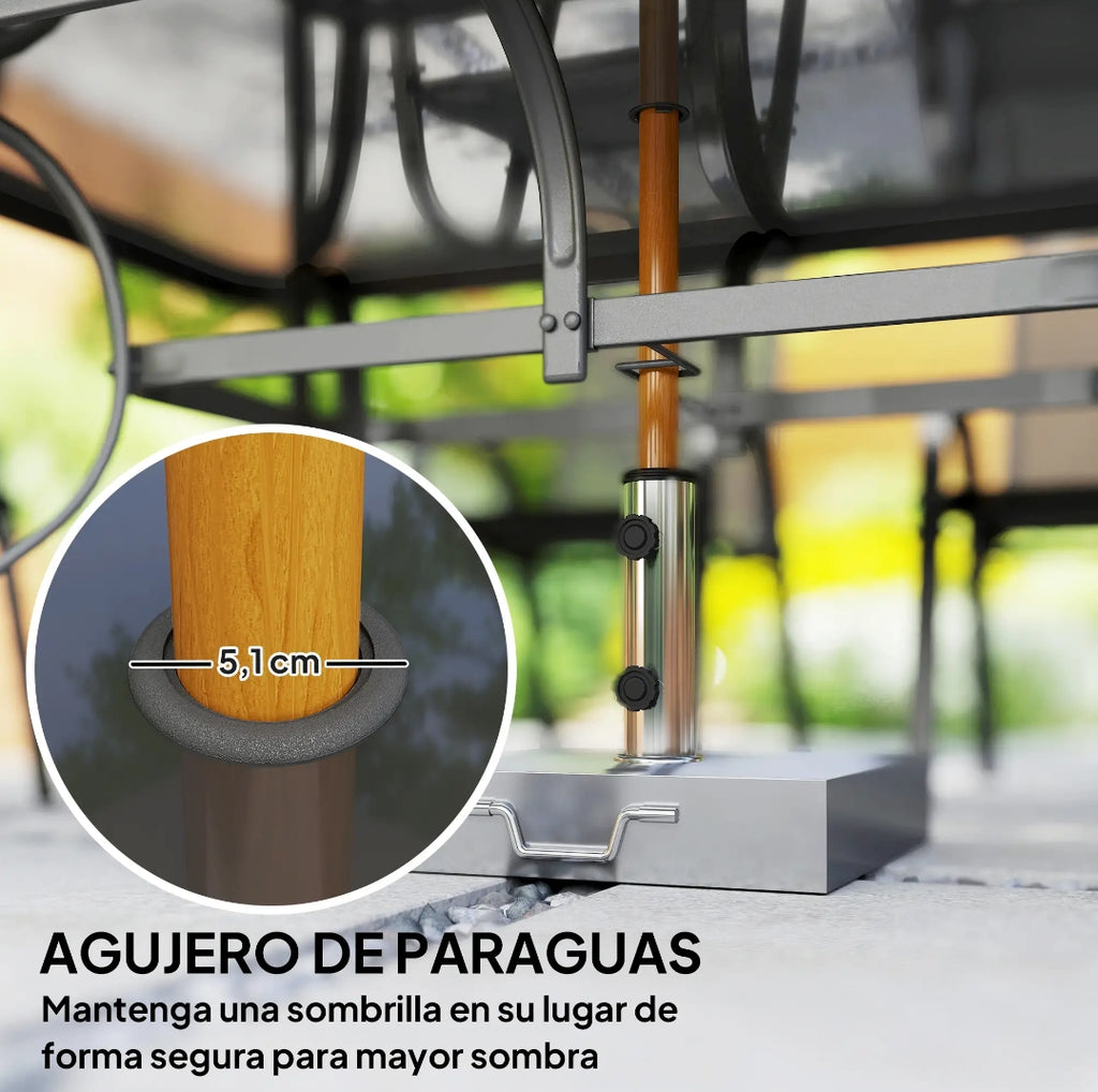 Conjunto mesa exterior y sillas CALPE