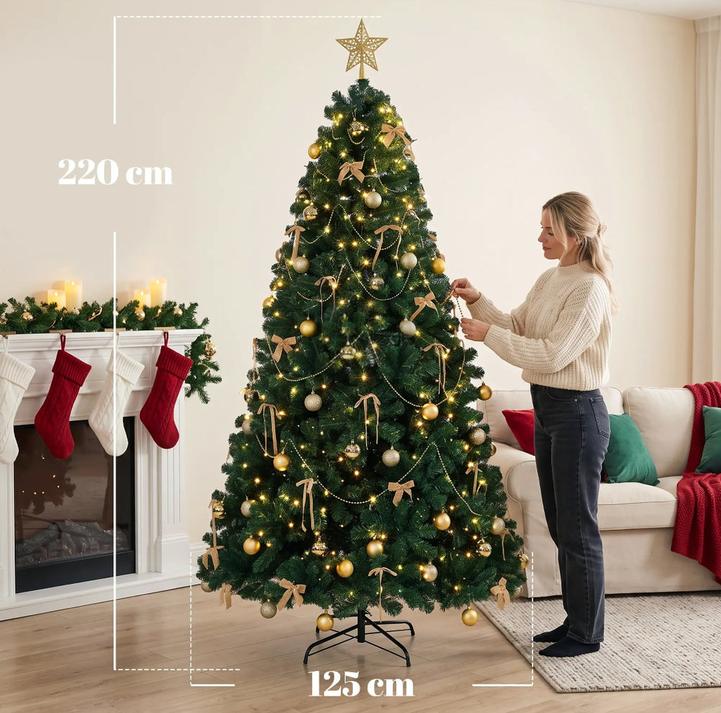 Árbol de Navidad 230 cm con Luces LED y Adornos | MooM Decó
