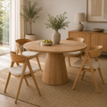 Mesa de Comedor Redonda de Roble Ø120 cm | MooM Decó
