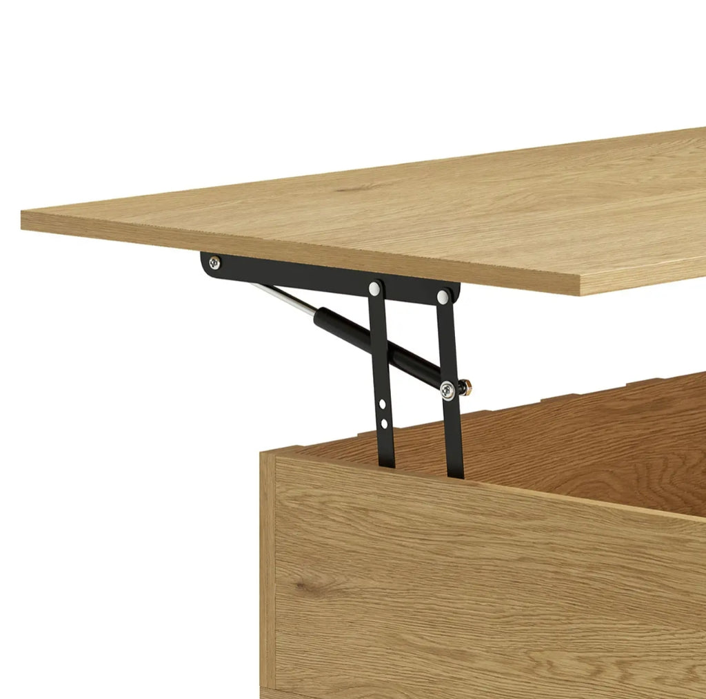Mesa de Centro Elevable 110 cm Roble Acanalada | MooM Decó